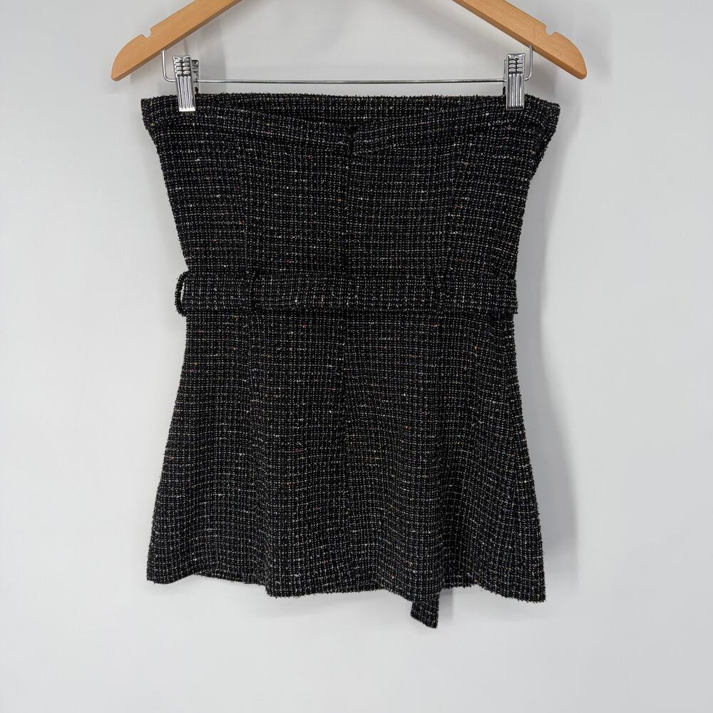 Camila Coelho x REVOLVE Tweed Vanessa Strapless Top Belted Metallic Black - Picture 8 of 12